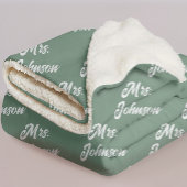 Custom Mr & Mrs Newlywed Blanket for Bride & Groom Sherpa Deken