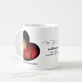 Custom Mr & Mrs Wedding Jubileum Favoriet 2 Foto Koffiemok (Voorkant links)