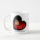 Custom Mr & Mrs Wedding Jubileum Favoriet 2 Foto Koffiemok (Links)