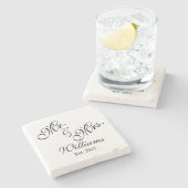 Custom Mr & Mrs Wedding Onderzetters (Zijkant)