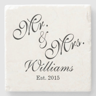 Custom Mr & Mrs Wedding Onderzetters