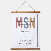 Custom MSN Master of Science in Verpleegkundig Afs Hangend Wandkleed (Voorkant)