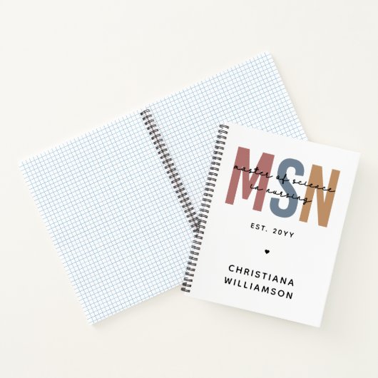 Custom MSN Master of Science in Verpleegkundig Afs Notitieboek (Binnen)