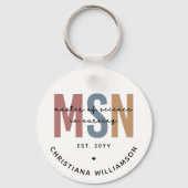 Custom MSN Master of Science in Verpleegkundig Afs Sleutelhanger (Voorkant)