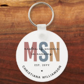 Custom MSN Master of Science in Verpleegkundig Afs Sleutelhanger (Voorkant)