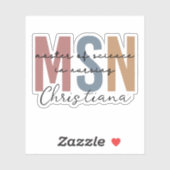 Custom MSN Master of Science in Verpleegkundig Afs Sticker (Vel)