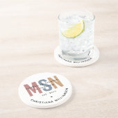 Custom MSN Master of Science in Verpleegkundig Afs Zandsteen Onderzetter (Zijkant)