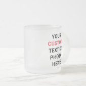Custom Mug | Add Text, Photo, Logo or Design Here Matglas Koffiemok (Voorkant rechts)
