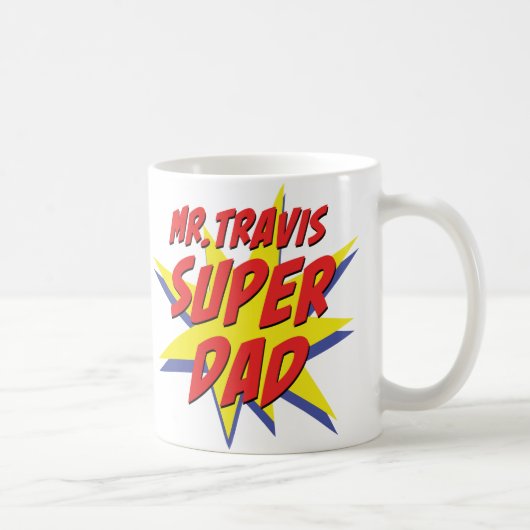 Custom Mug for dad, personalized cup, custom name  Koffiemok (Rechts)