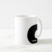 Custom mug monogram initial letter modern minimal koffiemok (Voorkant rechts)