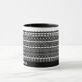 Custom Mug with Hidden Text in Geometric Pattern Mok (Midden)