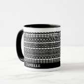Custom Mug with Hidden Text in Geometric Pattern Mok (Voorkant links)