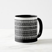 Custom Mug with Hidden Text in Geometric Pattern Mok (Voorkant rechts)