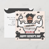Custom Muscle Dad Fotokaart Feestdagenkaart (Voorkant / Achterkant)