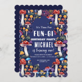 Custom Mushroom Fun-gi Kaart, Mushroom Pun Birthda Kaart (Voorkant / Achterkant)