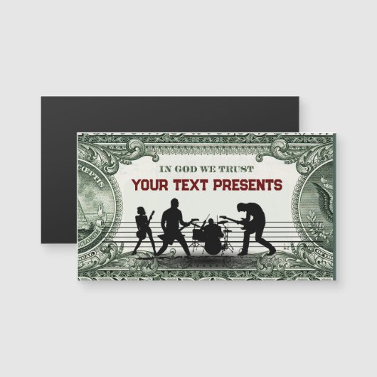 Custom Music Band en geld (Voorkant / Achterkant)