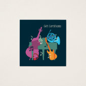 Custom Music Lessons Gift Certificate Vierkante Visitekaartjes (Voorkant)