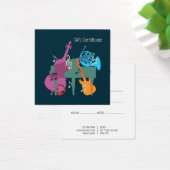 Custom Music Lessons Gift Certificate Vierkante Visitekaartjes (Bureau)