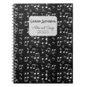 Custom Music Notes Pattern Notitieboek (Voorkant)