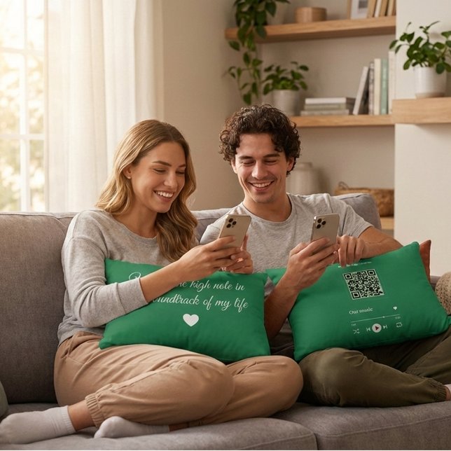 Custom Music QR Code Accent Kussen (Creator heeft geüpload)