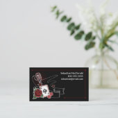 Custom Musician Rockabilly Music Rock & Roll Visitekaartje (Staand voorkant)