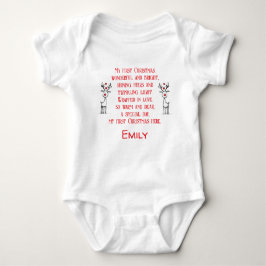 Custom My 1st Christmas Poem, Baby Gift Idea,   Romper