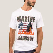 Custom My Grandson is een marinier die rondloopt T-shirt (Voorkant)
