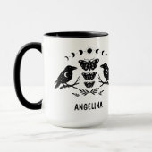 Custom Mystical Celestial Moth & Crows Goth Witchy Mok (Links)