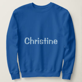 Custom Naam Blauw Vrouwen Basic Sweatshirt