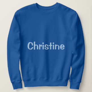 Custom Naam Blauw Vrouwen Basic Sweatshirt
