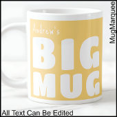 Custom Naam Grote Mok Geel C65 Grappige Nieuwighei