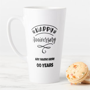 CUSTOM Naam, Jaar plus Serenity Prayer Jubileum Latte Mok