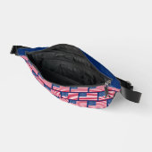 Custom Naam Patriottische VLAG VAN USA Fanny Pack Heuptasje (Open)