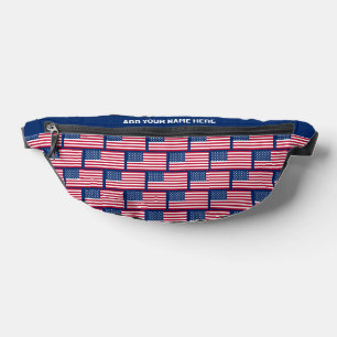Custom Naam Patriottische VLAG VAN USA Fanny Pack Heuptasje