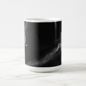 Custom Naam Stijlvolle Drank Marmer Zwart Koffiemok (Center)