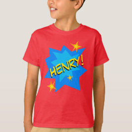 Custom Naam Superhero Jongen's T-shirt