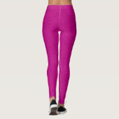 Custom Naam Tekst Sjabloon Vrouwen Modern Roze Leggings (Achterkant)