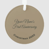 Custom Name | 1 Year Sober Anniversary Medallion Ornament (achterkant)