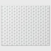 Custom Name 20th Birthday Wrapping Paper Cadeaupapier (Vlak)