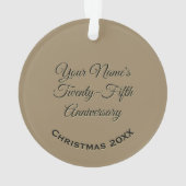 Custom Name | 25 Year Sober Anniversary Medallion Ornament (achterkant)
