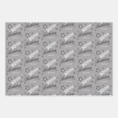 Custom Name 30th Birthday Typography Inpakpapier Vel (Voorkant 2)