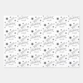 Custom Name 30th Birthday Typography Inpakpapier Vel (Voorkant 3)