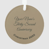 Custom Name | 32 Year Sober Anniversary Medallion Ornament (achterkant)
