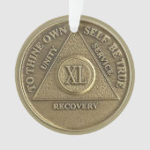 Custom Name | 40 Year Sober Anniversary Medallion Ornament (voorkant)
