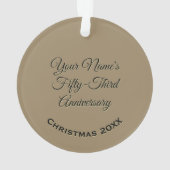 Custom Name | 53 Year Sober Anniversary Medallion Ornament (achterkant)