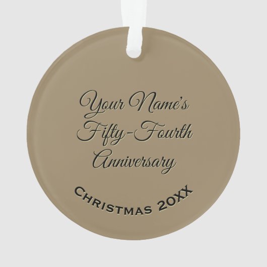 Custom Name | 54 Year Sober Anniversary Medallion Ornament (achterkant)