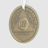Custom Name | 54 Year Sober Anniversary Medallion Ornament (voorkant)