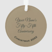 Custom Name | 55 Year Sober Anniversary Medallion Ornament (achterkant)