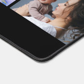 Custom Name 8 Photo Collage Personalized Black Bureaumat (Hoek)