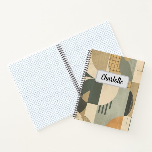 Custom name abstract artistic  notitieboek (Binnen)